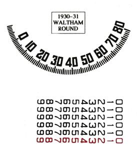 1930-31 Speedometer Decals (Waltham) – Early Ford Store . San Dimas, CA