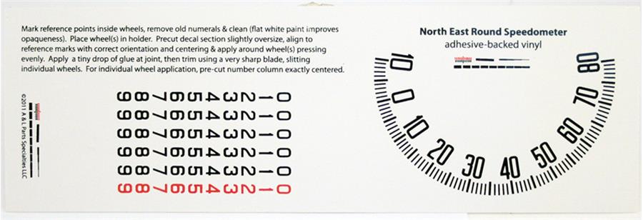 1930-31 Speedometer Decals (Northeast) – Early Ford Store . San Dimas, CA