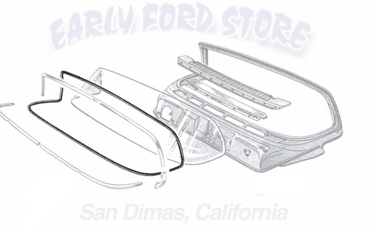 1957-1958 Ranchero, Custom 300, Delivery Windshield Rubber – Early Ford ...